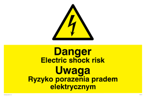 WE5370: Polish / English - Danger Electric shock risk