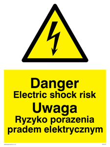 WE5370: Polish / English - Danger Electric shock risk