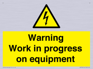 WE5792: Warning Work in progress on equipment