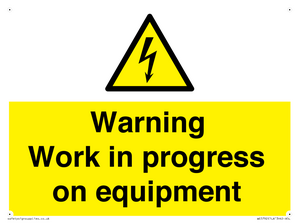 WE5792: Warning Work in progress on equipment