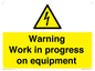 WE5792: Warning Work in progress on equipment