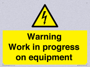WE5792: Warning Work in progress on equipment