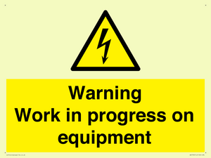 WE5792: Warning Work in progress on equipment