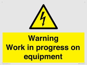 WE5792: Warning Work in progress on equipment