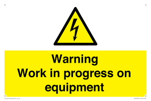 WE5792: Warning Work in progress on equipment