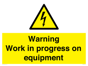 WE5792: Warning Work in progress on equipment
