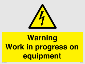 WE5792: Warning Work in progress on equipment
