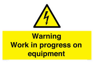 WE5792: Warning Work in progress on equipment
