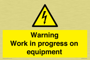 WE5792: Warning Work in progress on equipment