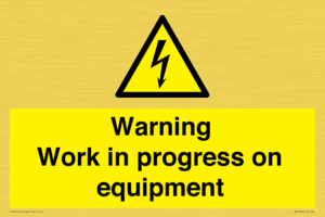 WE5792: Warning Work in progress on equipment