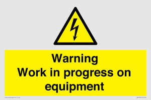 WE5792: Warning Work in progress on equipment