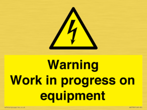WE5792: Warning Work in progress on equipment