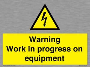 WE5792: Warning Work in progress on equipment