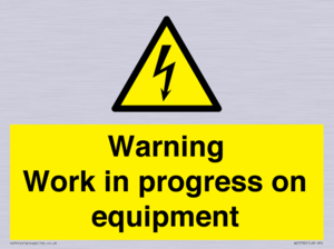 WE5792: Warning Work in progress on equipment