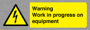 WE5792: Warning Work in progress on equipment