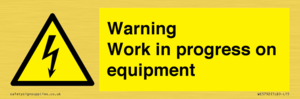 WE5792: Warning Work in progress on equipment