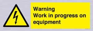 WE5792: Warning Work in progress on equipment
