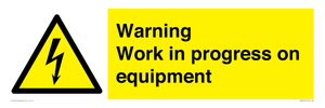 WE5792: Warning Work in progress on equipment