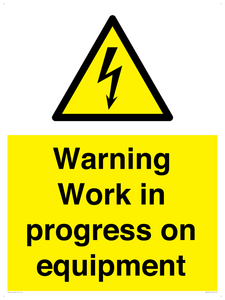 WE5792: Warning Work in progress on equipment