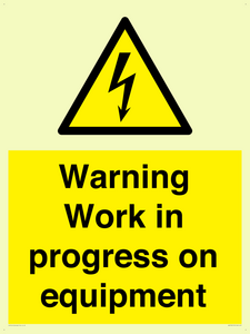 WE5792: Warning Work in progress on equipment