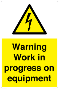 WE5792: Warning Work in progress on equipment