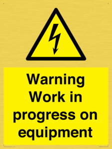 WE5792: Warning Work in progress on equipment