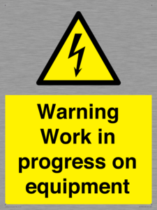 WE5792: Warning Work in progress on equipment