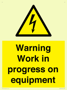 WE5792: Warning Work in progress on equipment