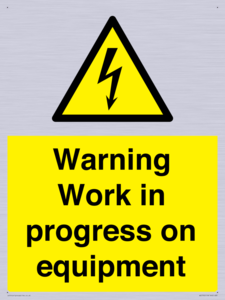 WE5792: Warning Work in progress on equipment