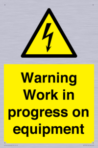WE5792: Warning Work in progress on equipment