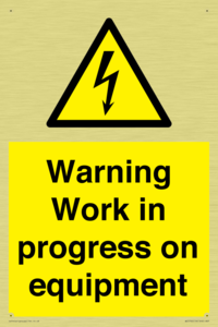WE5792: Warning Work in progress on equipment