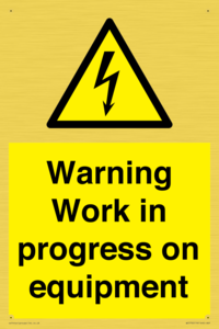 WE5792: Warning Work in progress on equipment