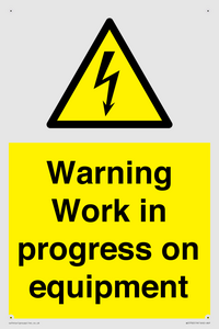 WE5792: Warning Work in progress on equipment