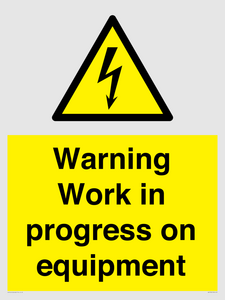 WE5792: Warning Work in progress on equipment