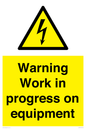 WE5792: Warning Work in progress on equipment