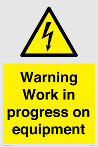 WE5792: Warning Work in progress on equipment