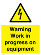WE5792: Warning Work in progress on equipment