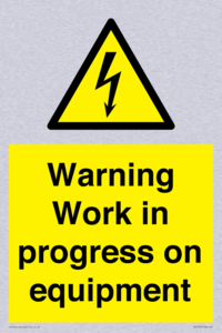 WE5792: Warning Work in progress on equipment