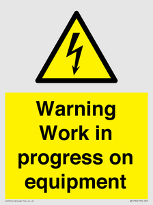 WE5792: Warning Work in progress on equipment