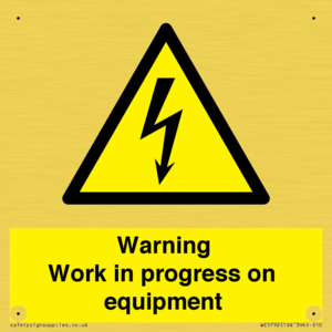 WE5792: Warning Work in progress on equipment