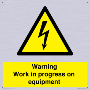 WE5792: Warning Work in progress on equipment
