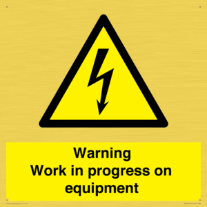 WE5792: Warning Work in progress on equipment