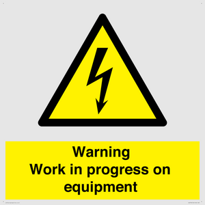 WE5792: Warning Work in progress on equipment