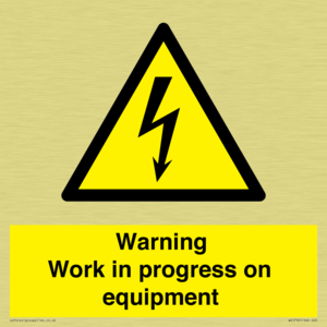 WE5792: Warning Work in progress on equipment