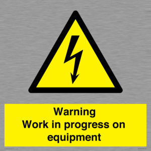 WE5792: Warning Work in progress on equipment