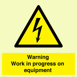 WE5792: Warning Work in progress on equipment