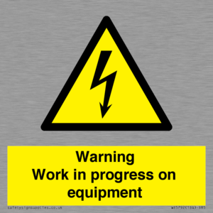 WE5792: Warning Work in progress on equipment