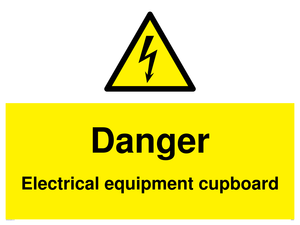 WE5842: Danger Electrical equipment cupboard