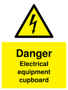 WE5842: Danger Electrical equipment cupboard
