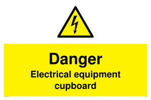 WE5842: Danger Electrical equipment cupboard